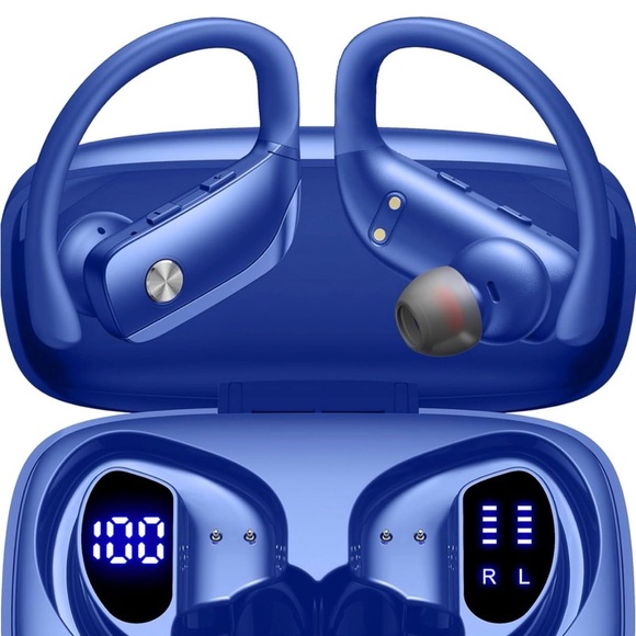 BMANI Other - Wireless Earbuds Bluetooth w 80H Playtime LED Display Case, Over-Ear Hook w Mic